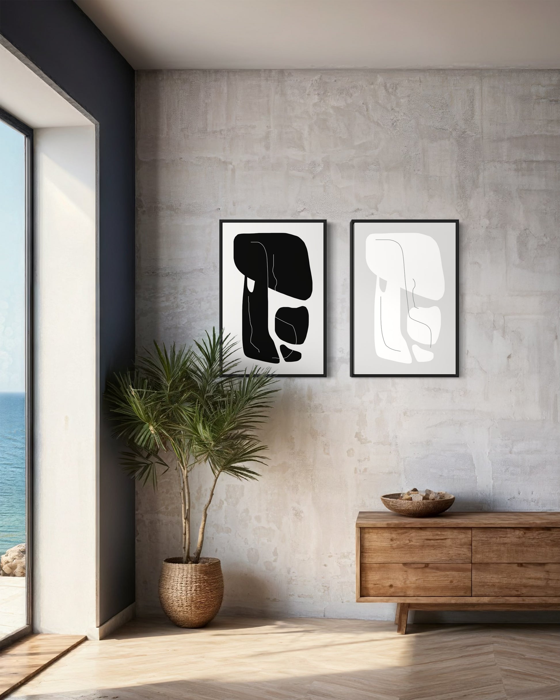 "ELEVATED" - Wall Art Set of 2 (Black Frame)