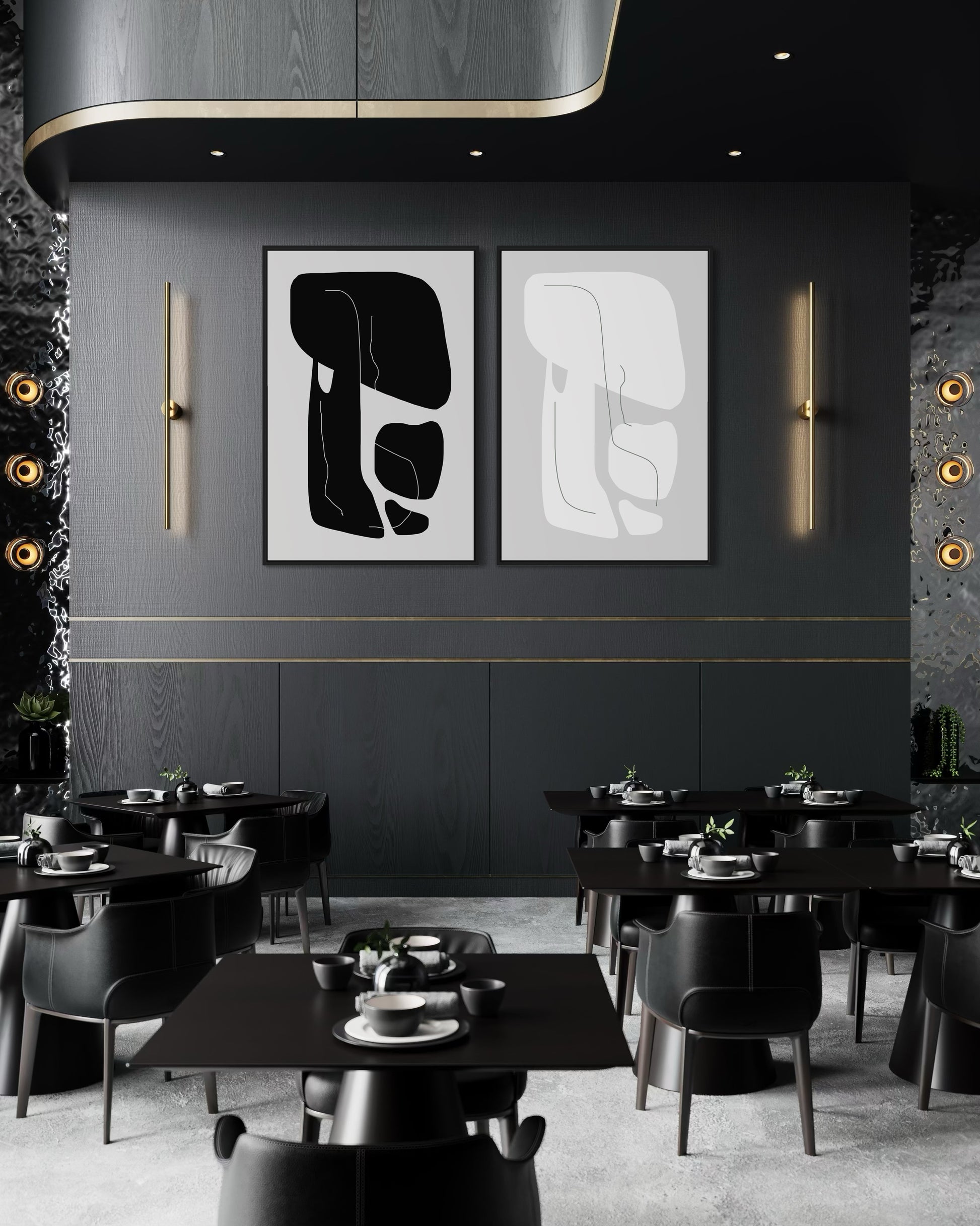 "ELEVATED" - Wall Art Set of 2 (Black Frame)