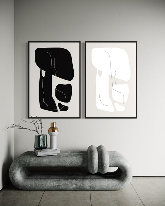 "ELEVATED" - Wall Art Set of 2 (Black Frame)