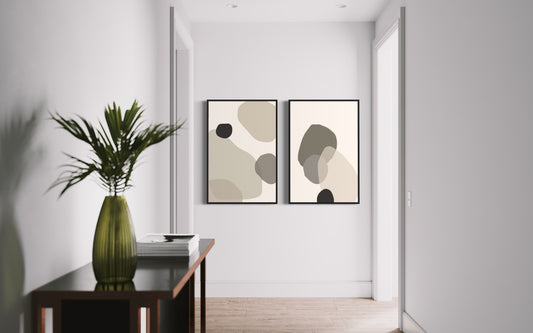 "ABSTRACT ROCKS ZOOM" - Poster Print Set of 2 - Bundle