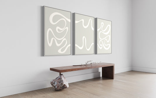 "INNER GLOW (GRAY)" - Poster Print Set of 3 - Bundle