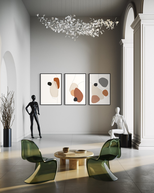 "ALIGNED" - Wall Art Set of 3 (Black Frame)