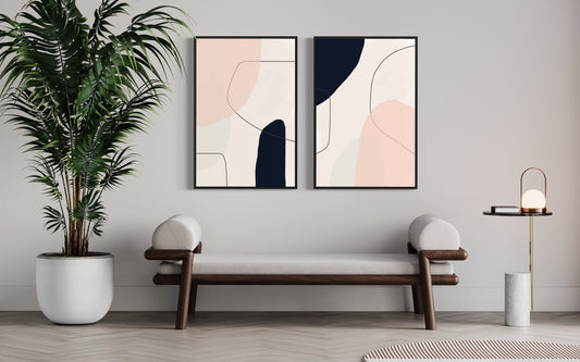 "DECONSTRUCTED SUNSET" - Poster Print Set of 2 - Bundle