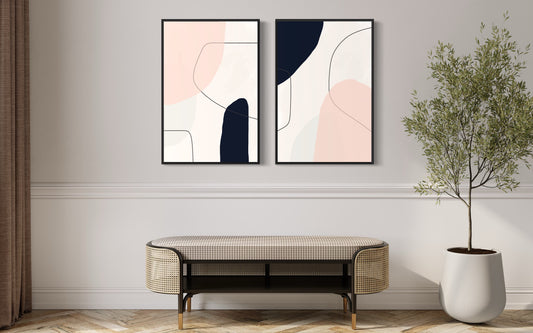 "DECONSTRUCTED SUNSET" - Poster Print Set of 2 - Bundle