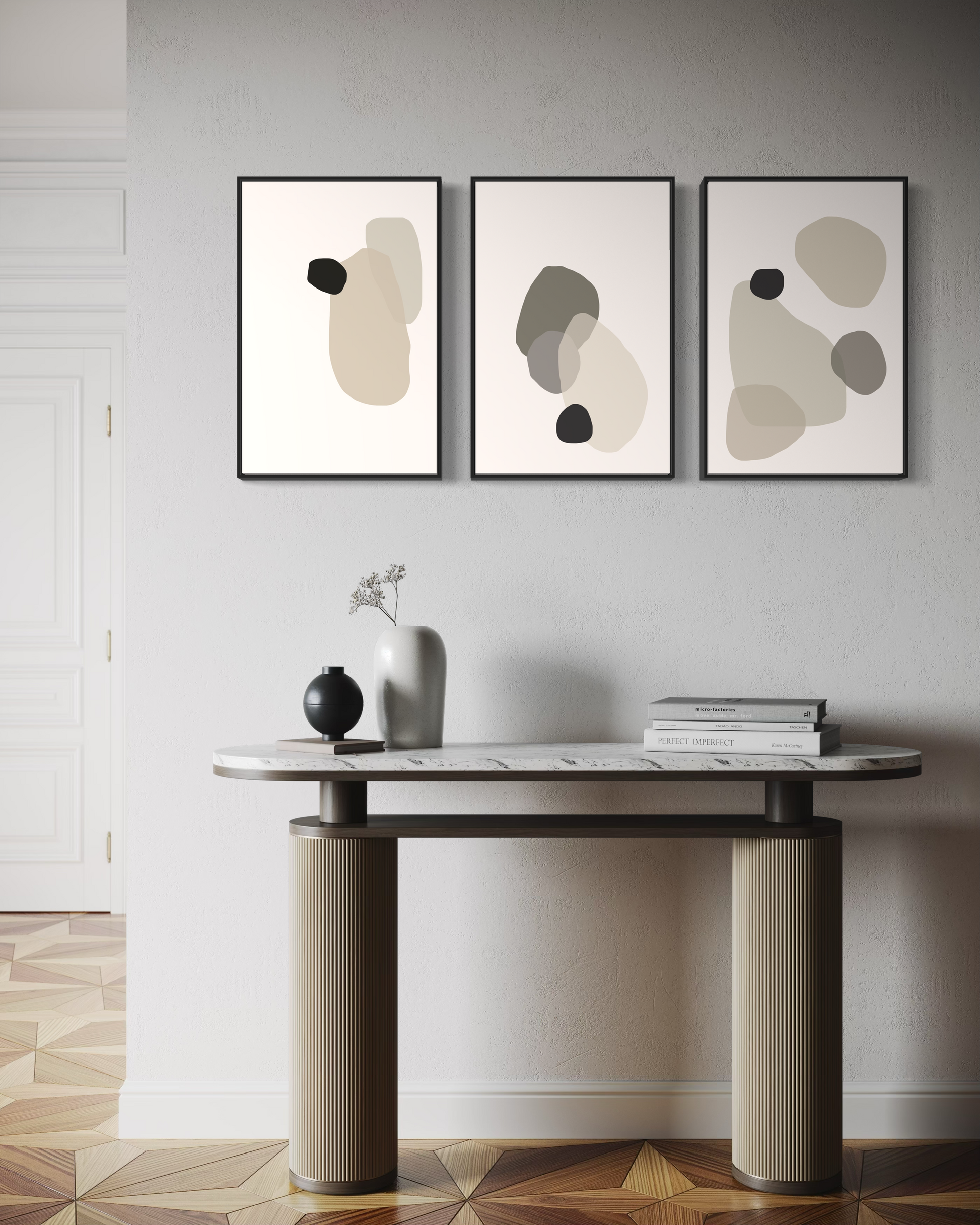 "ABSTRACT ROCKS" - Poster Print Set of 3 - Bundle