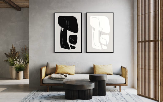 "ELEVATED" - Wall Art Set of 2 (Black Frame)