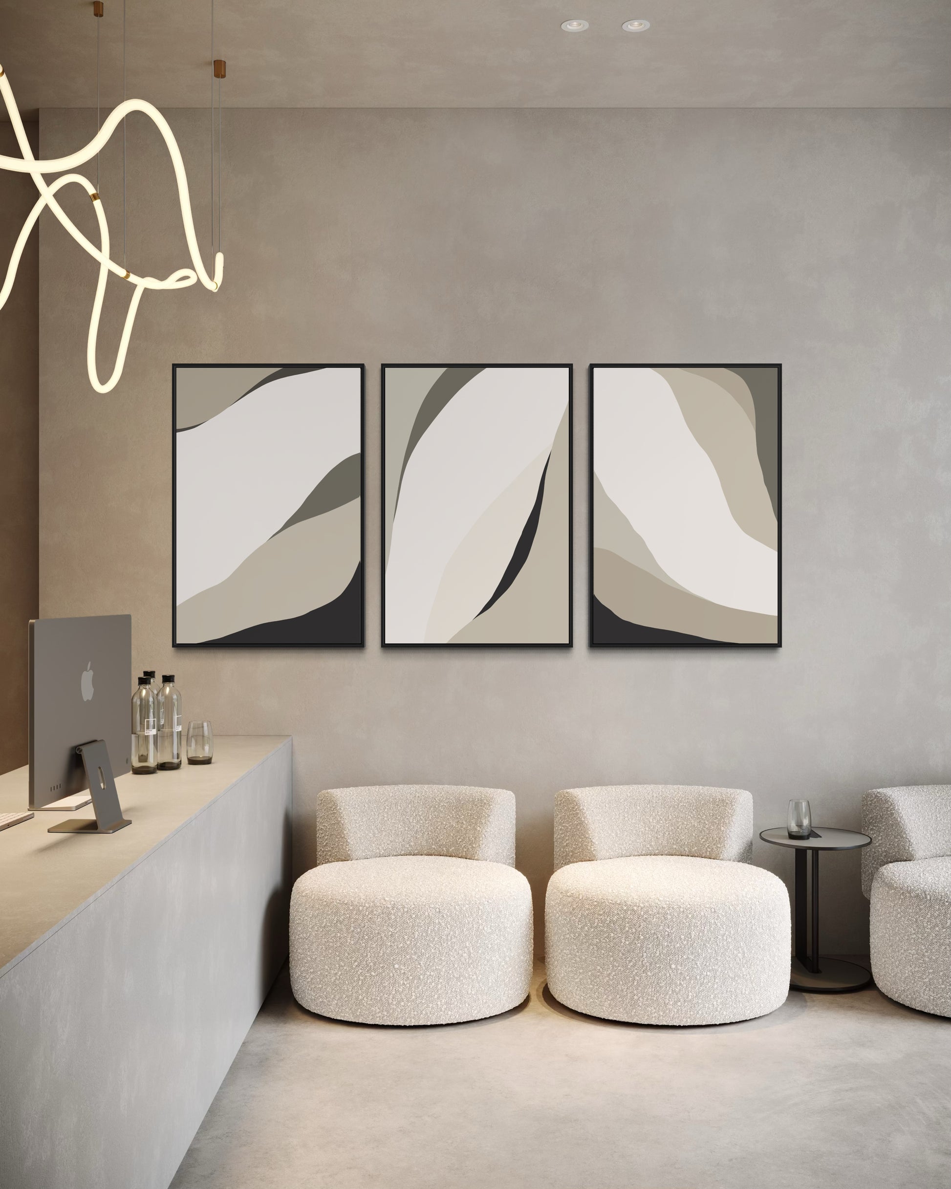 "CORE" - Wall Art Set of 3 (Black Frame)