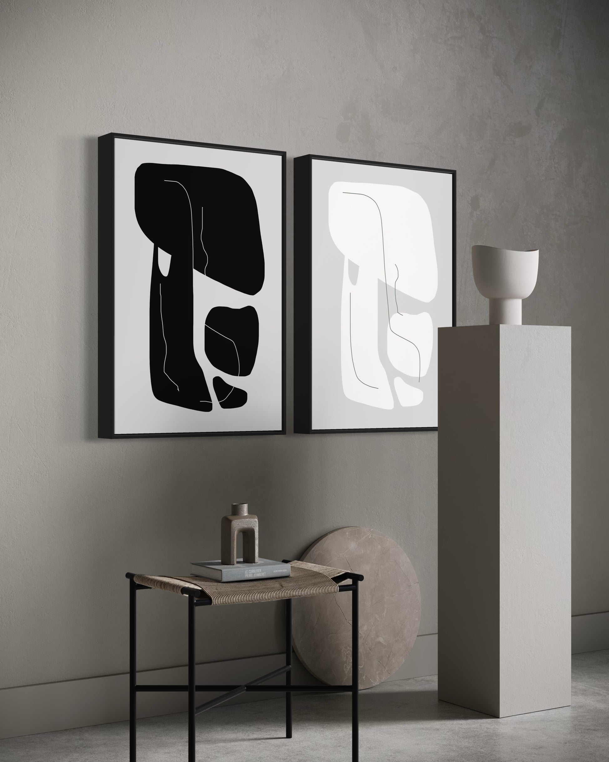 "ELEVATED" - Wall Art Set of 2 (Black Frame)